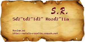 Sétáló Rozália névjegykártya