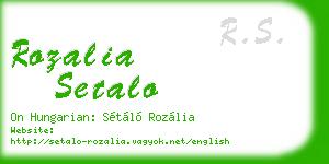 rozalia setalo business card
