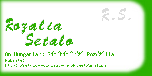 rozalia setalo business card